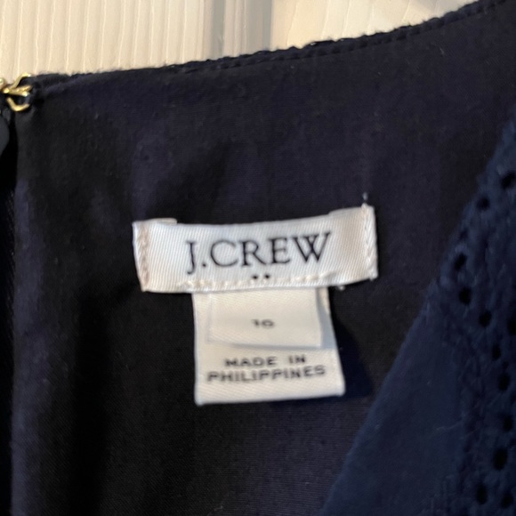 J. Crew Navy Lace Eyelet Dress - Picture 2 of 4